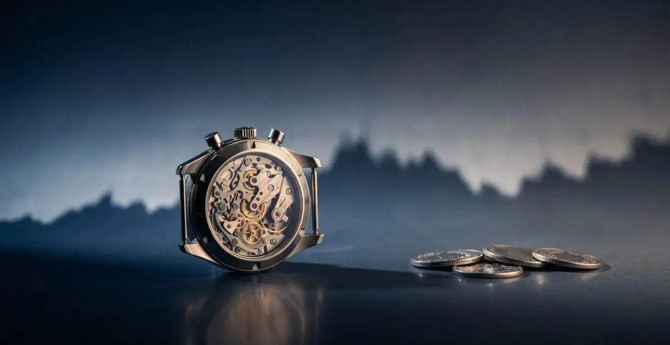 Visualisation conceptuelle du marché des montres de luxe et de l'analyse des tendances de prix