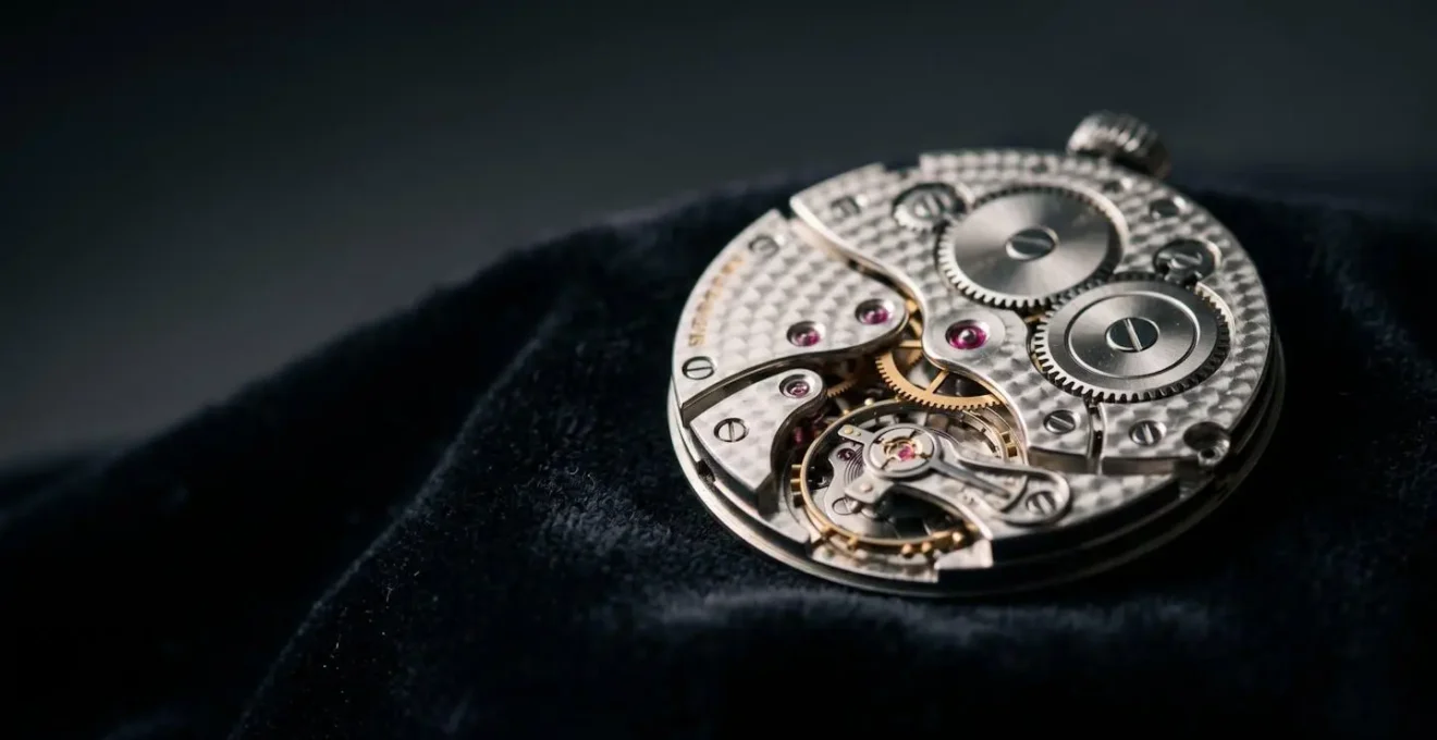 Pièce horlogère suisse rare dans un écrin, symbolisant l'investissement et la recherche de montres de collection avant leur explosion de valeur