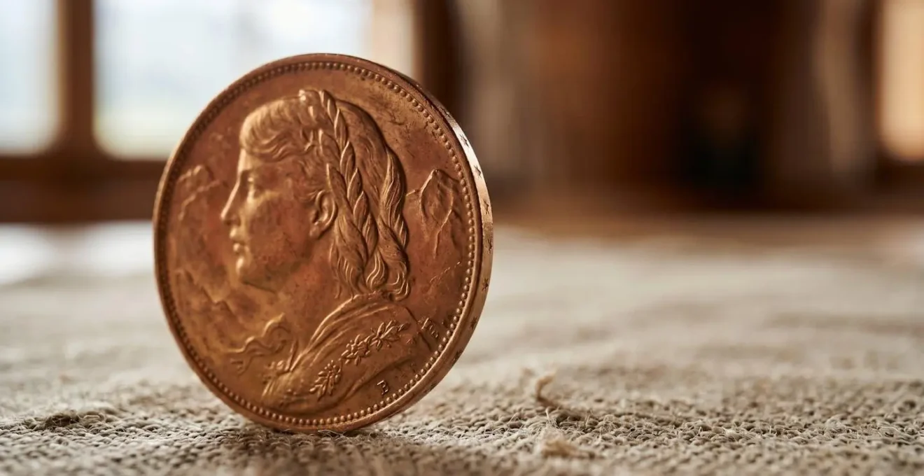 Pièce d'or Vreneli 20 francs suisse avec portrait Helvetia et montagnes alpines